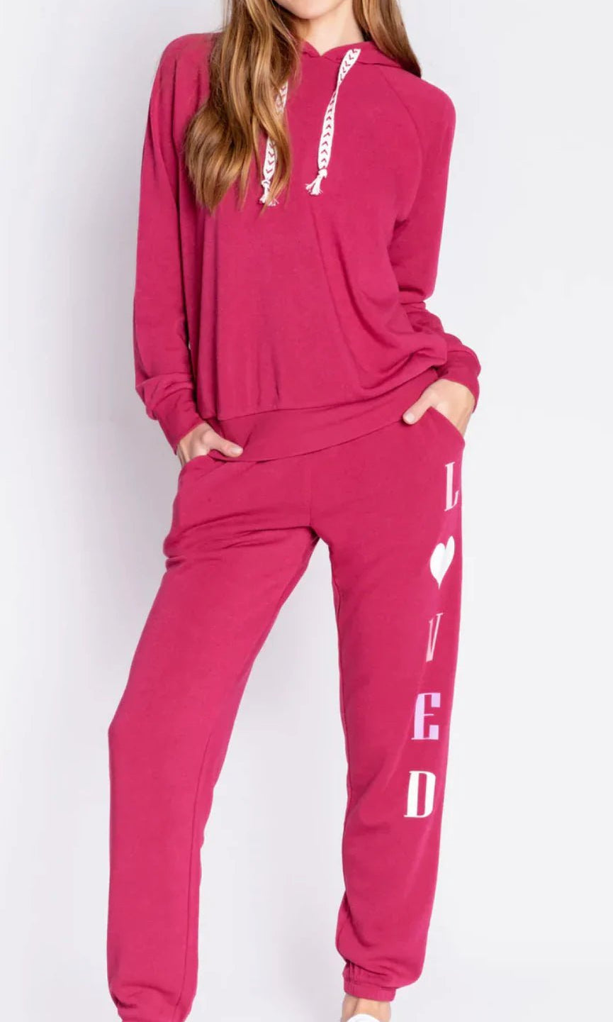 Shop PJ Salvage PJ Salvage Feeling Loved Sweatpants Jogger Bottoms for women – premium loungewear and festival fashion at Spoiled Brat