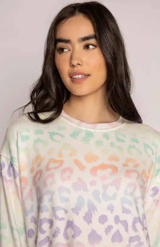 Shop PJ Salvage PJ Salvage Gradient Good Vibes Sweatshirt Sweater for women – premium loungewear and festival fashion at Spoiled Brat