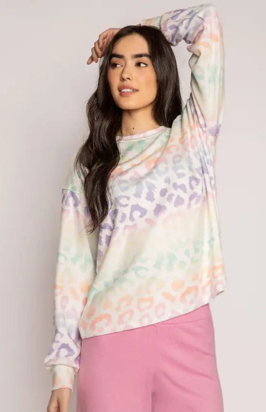 PJ Salvage Gradient Good Vibes Sweatshirt Sweater by PJ Salvage as seen on celebrities