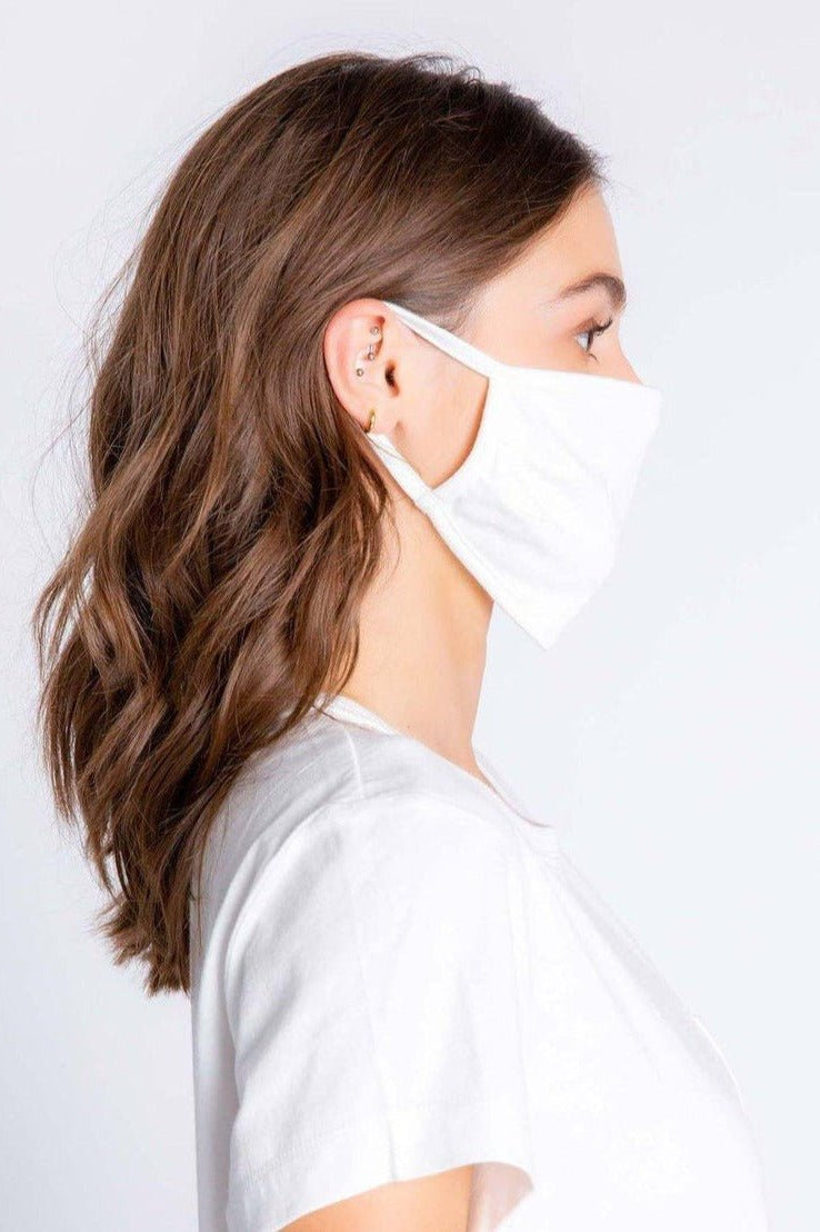 PJ Salvage Ivory Face Mask with Stars & Hearts Face Mask by PJ Salvage as seen on celebrities