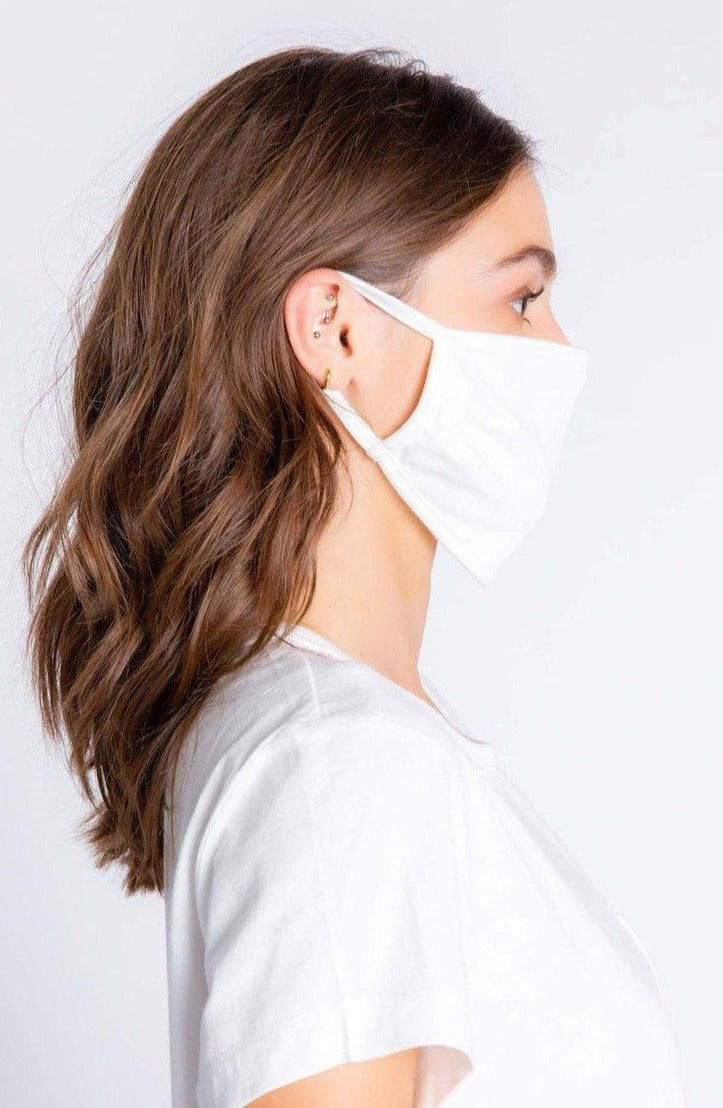 PJ Salvage Ivory Face Mask with Stars & Hearts Face Mask by PJ Salvage as seen on celebrities