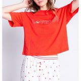 PJ Salvage Lovebug Red Cotton T-Shirt Pyjamas by PJ Salvage as seen on celebrities