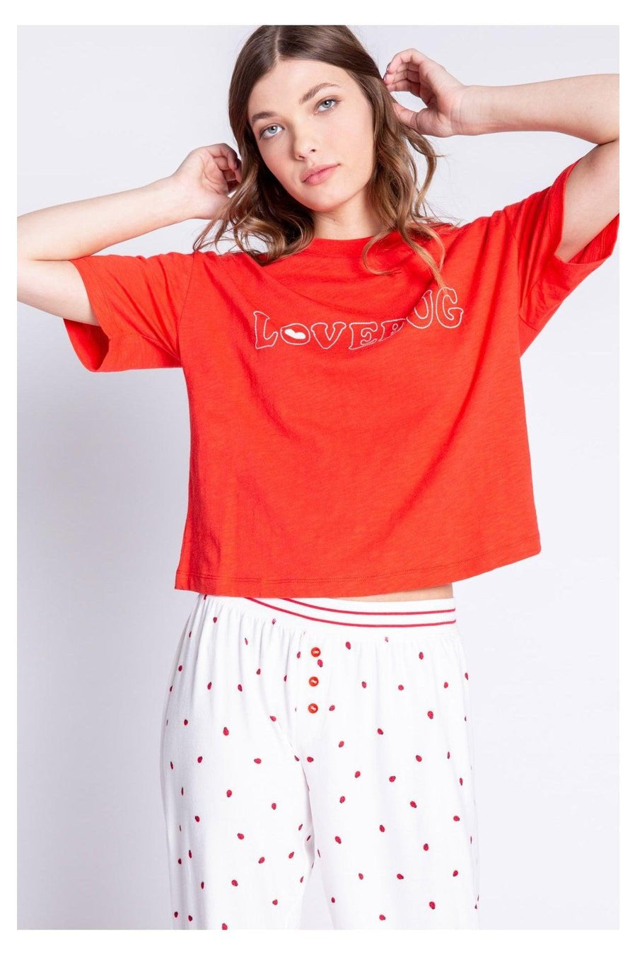 PJ Salvage Lovebug Red Cotton T-Shirt Pyjamas by PJ Salvage as seen on celebrities