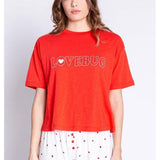 PJ Salvage Lovebug Red Cotton T-Shirt Pyjamas by PJ Salvage as seen on celebrities