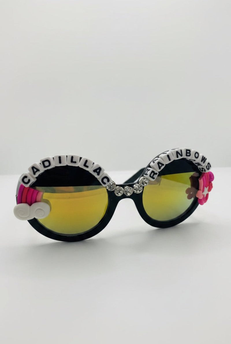 Shop Rad and Refined Rad & Refined Cadillac & Rainbows Statement Sunglasses Sunglasses for women – premium loungewear and festival fashion at Spoiled Brat