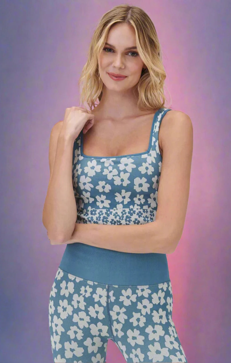 Spiritual Gangster Amara Jacquard Longline Sports Bra as seen on Whitney Port Cropped Top by Spiritual Gangster as seen on celebrities