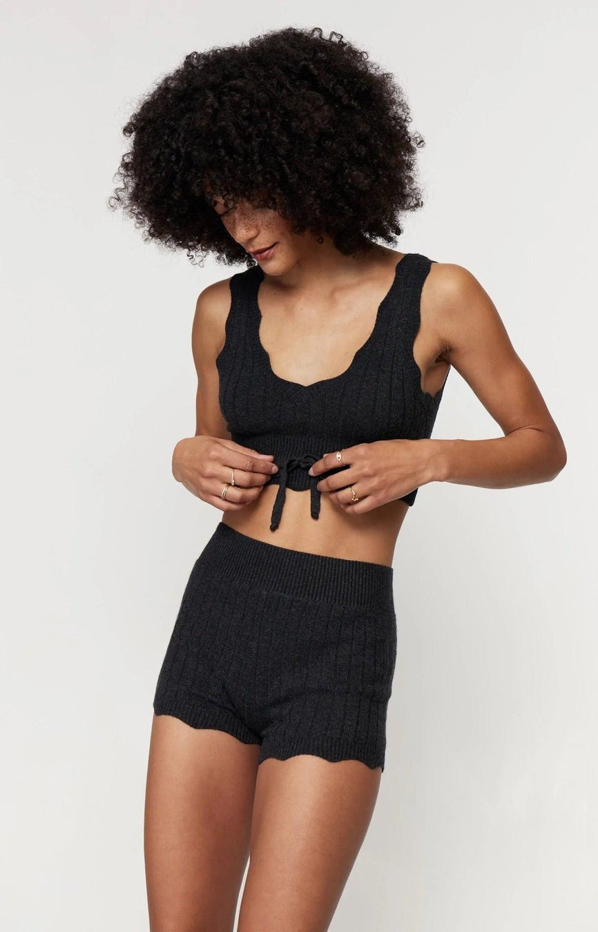 Spiritual Gangster Hudson Pointelle Sweater Tank Top Tank Top by Spiritual Gangster as seen on celebrities