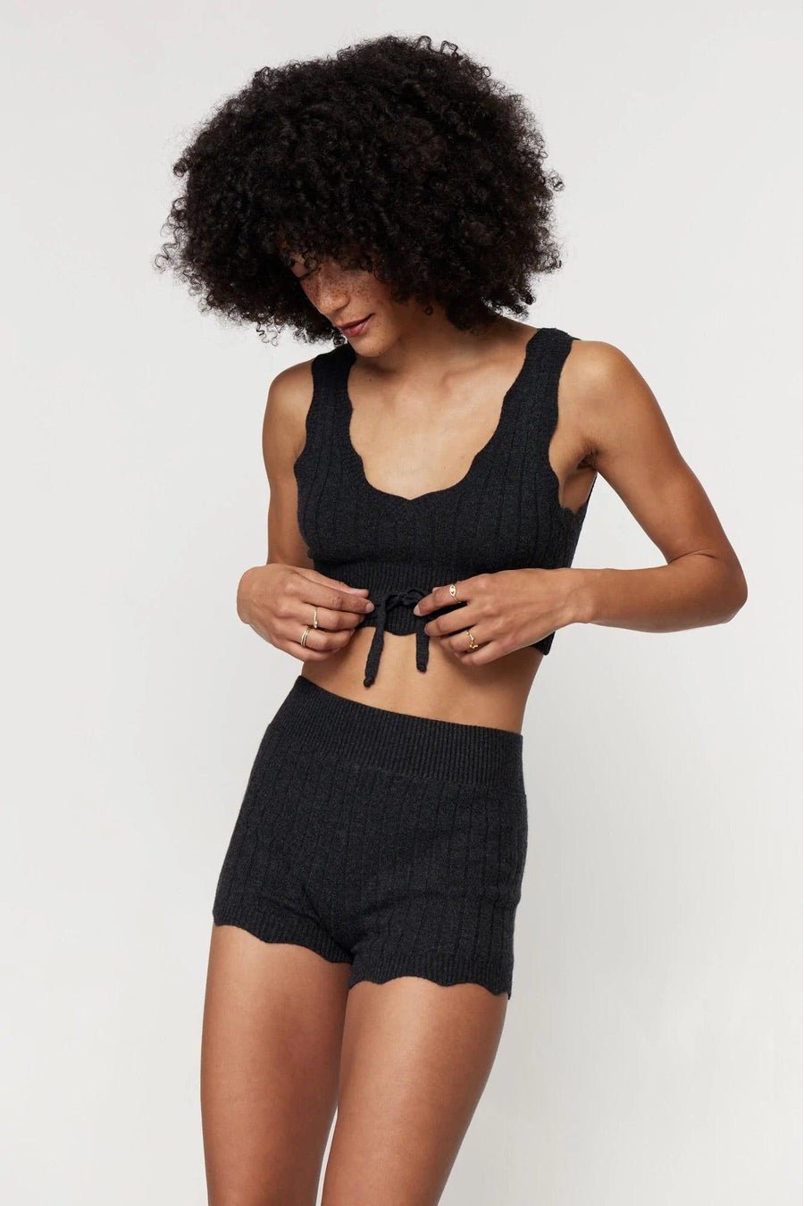 Spiritual Gangster Hudson Pointelle Sweater Tank Top - Spoiled Brat