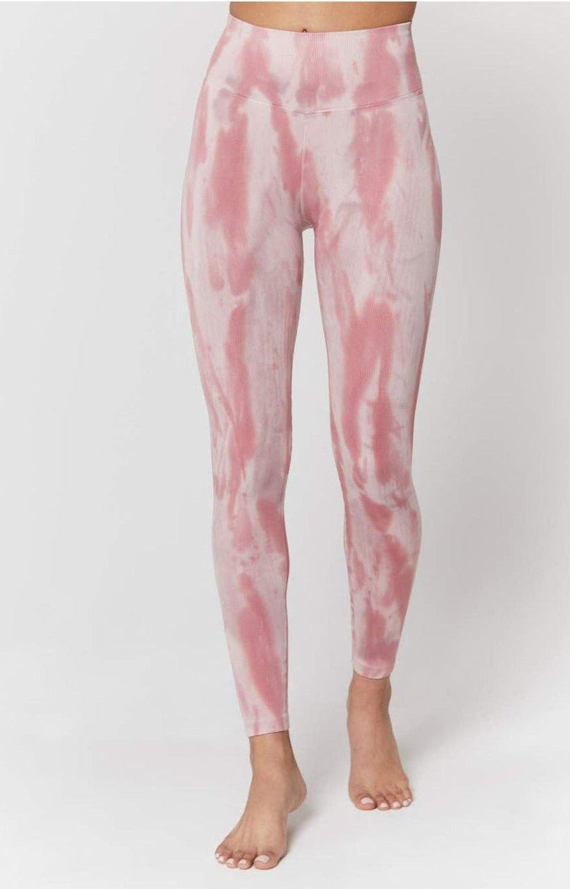 Spiritual Gangster Love Sculpt Winter Rose Tie Dye Leggings Leggings by Spiritual Gangster as seen on celebrities