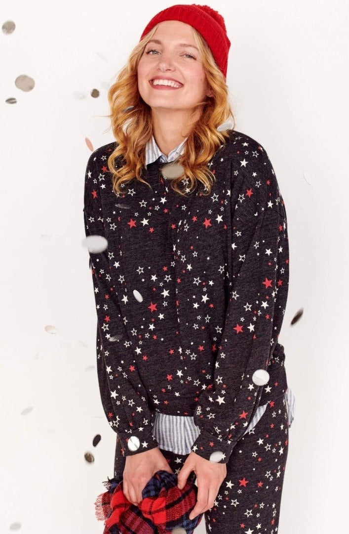 Sundry Clothing Stars Relaxed Sweatshirt Jumper by Sundry as seen on celebrities