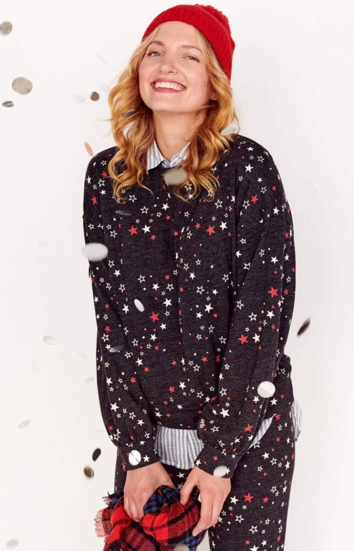 Sundry Clothing Stars Relaxed Sweatshirt Jumper by Sundry as seen on celebrities