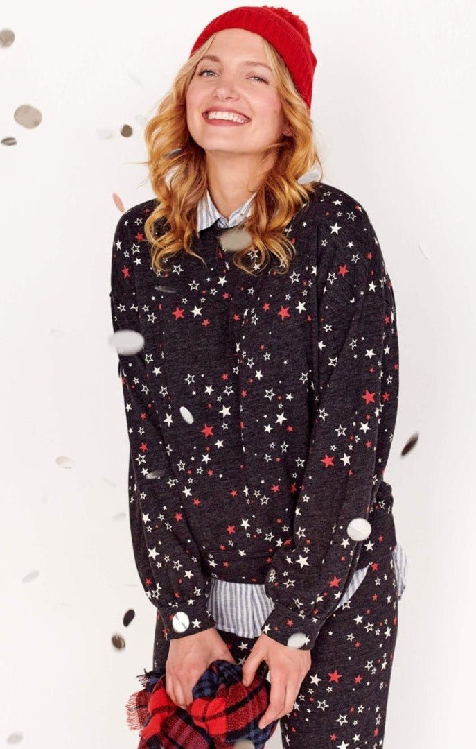 Sundry Clothing Stars Relaxed Sweatshirt Jumper by Sundry as seen on celebrities