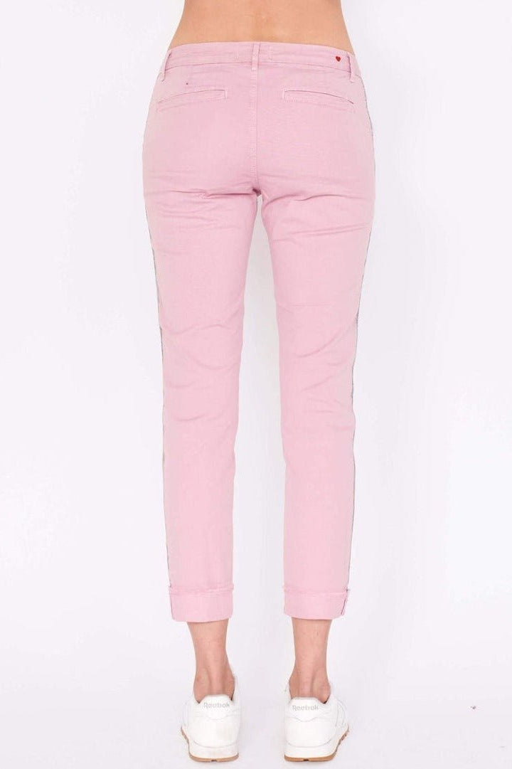 Sundry Glitter Stripe Roll Up Chino Trousers Trousers by Sundry as seen on celebrities