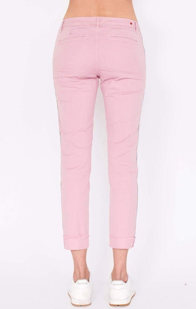 Sundry Glitter Stripe Roll Up Chino Trousers Trousers by Sundry as seen on celebrities