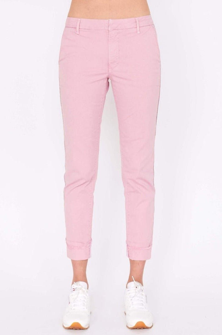 Sundry Glitter Stripe Roll Up Chino Trousers Trousers by Sundry as seen on celebrities