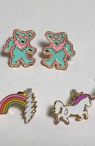 Trixy Starr x Grateful Dead Earring Set Earrings by Trixy Starr as seen on celebrities