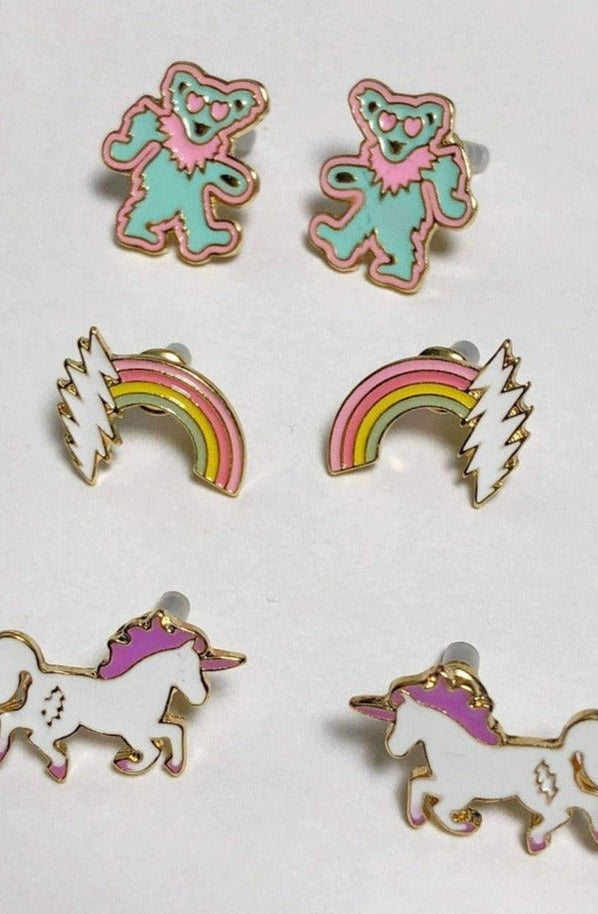 Trixy Starr x Grateful Dead Earring Set Earrings by Trixy Starr as seen on celebrities