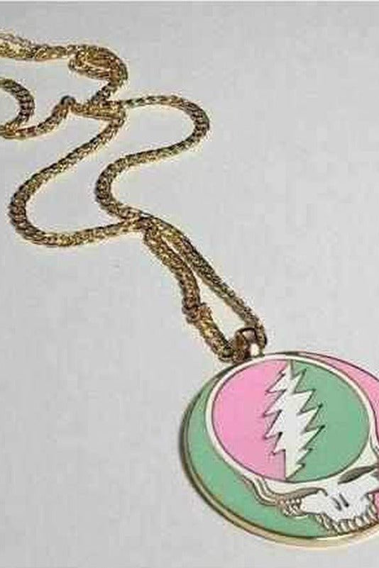 Trixy Starr x Grateful Dead Pastel Stealie Necklace Necklace by Trixy Starr as seen on celebrities