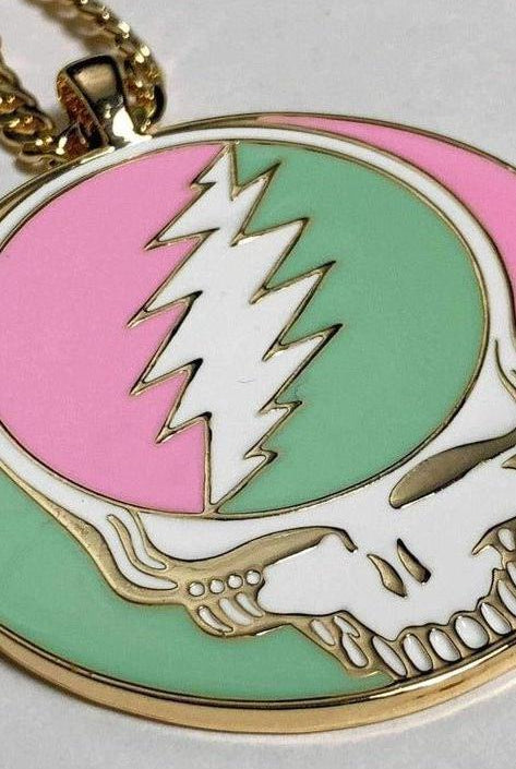 Shop Trixy Starr Trixy Starr x Grateful Dead Pastel Stealie Necklace Necklace for women – premium loungewear and festival fashion at Spoiled Brat