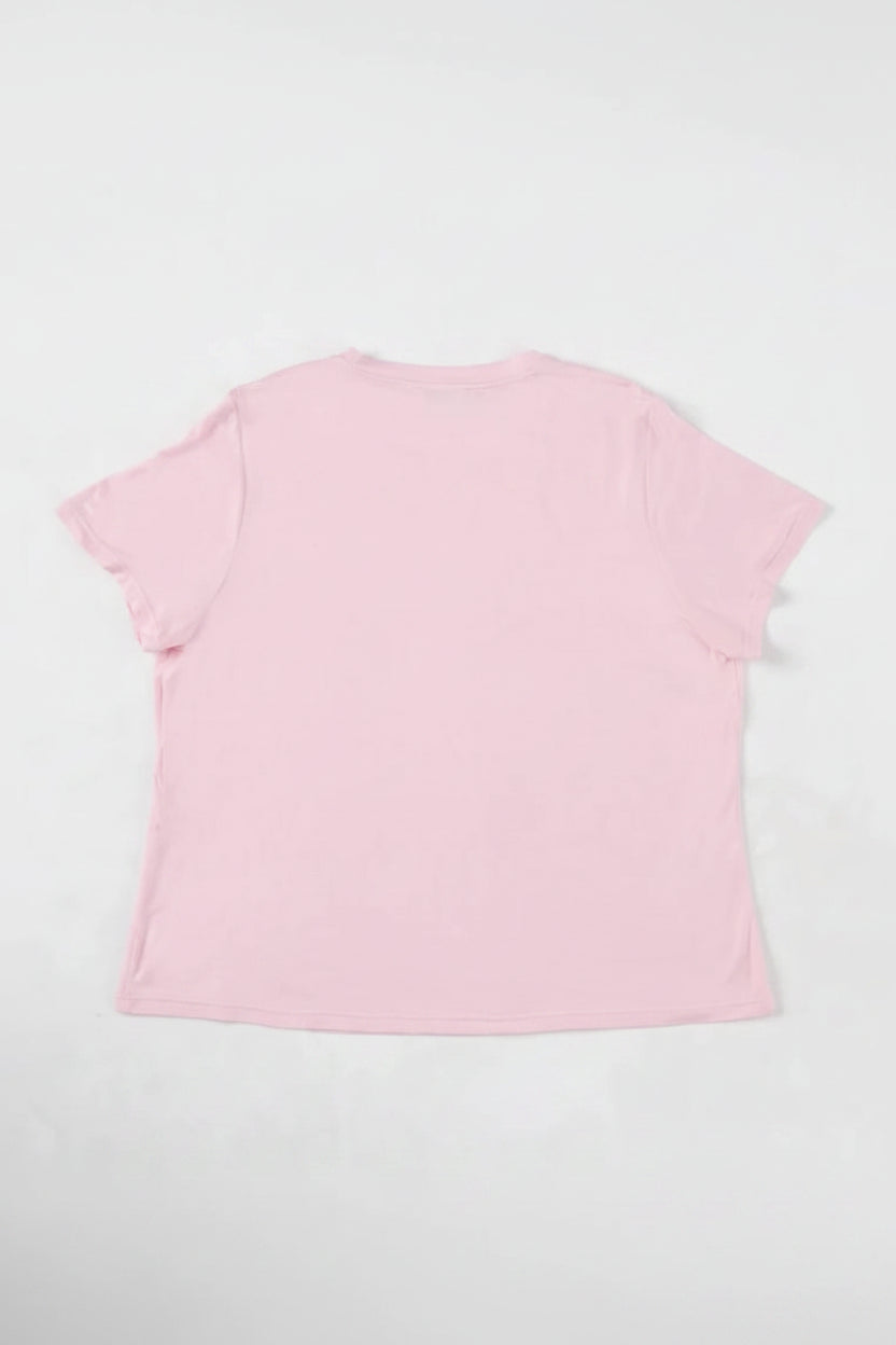 Shop Unique Vintage The Smurfs x Unique Vintage Pink Smurfs Fitted Tee Top for women – premium loungewear and festival fashion at Spoiled Brat