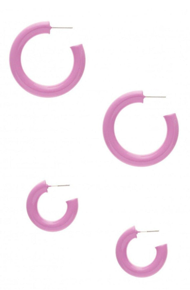 Shop 8 Other Reasons Sofia Richie x 8 Other Reasons Pink Hoop Earrings Earrings for women – premium loungewear and festival fashion at Spoiled Brat