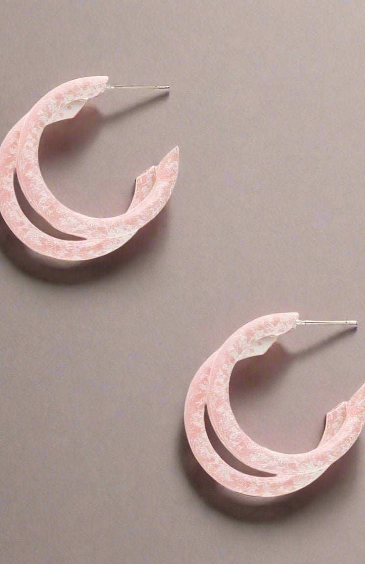 Shop 8 Other Reasons Sofia Richie x 8 Other Reasons Pink Speck Hoop Earrings Earrings for women – premium loungewear and festival fashion at Spoiled Brat