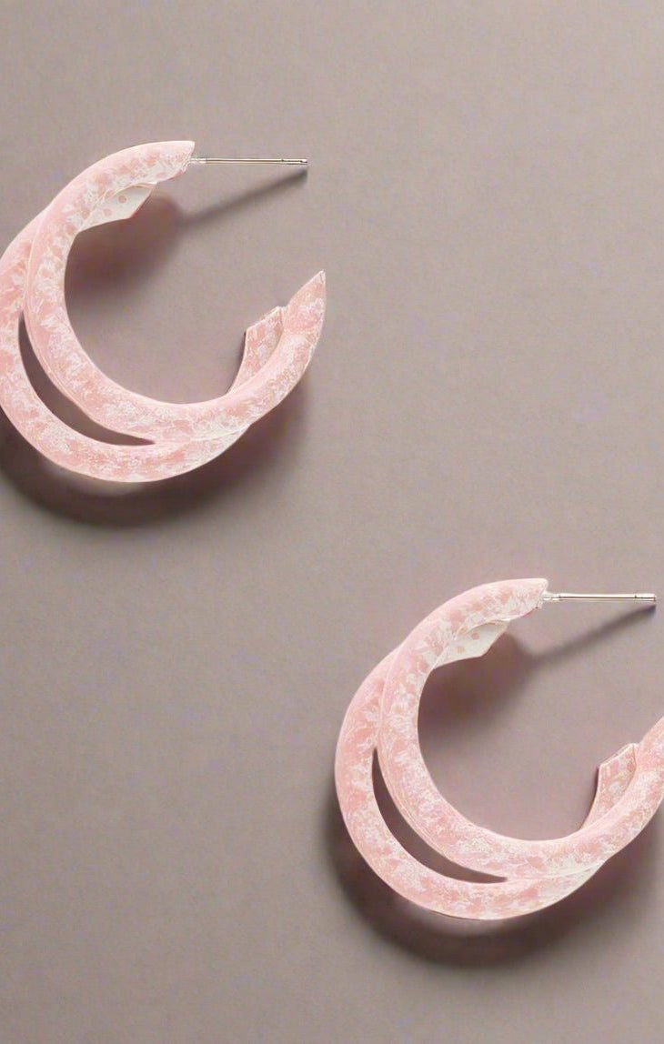 Shop 8 Other Reasons Sofia Richie x 8 Other Reasons Pink Speck Hoop Earrings Earrings for women – premium loungewear and festival fashion at Spoiled Brat