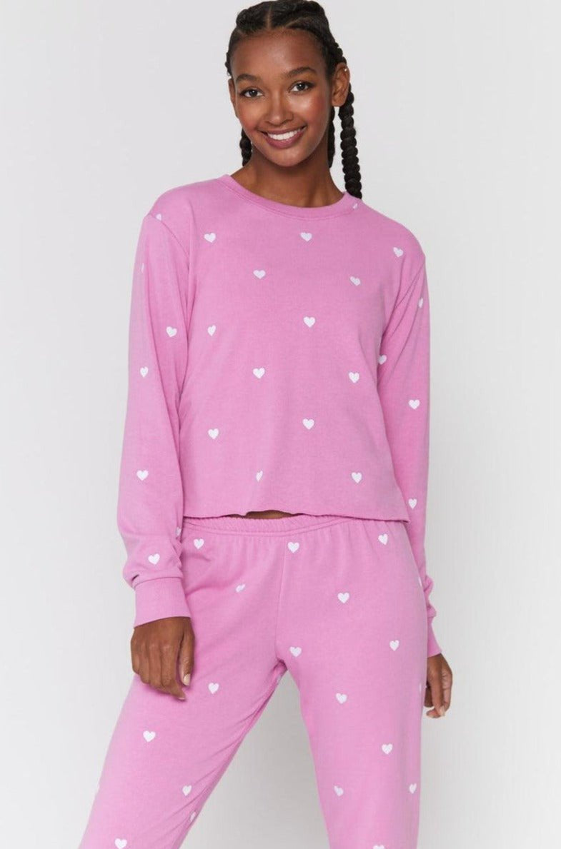 Shop Spiritual Gangster Spiritual Gangster Heart Crop Sweatshirt Sweater for women – premium loungewear and festival fashion at Spoiled Brat