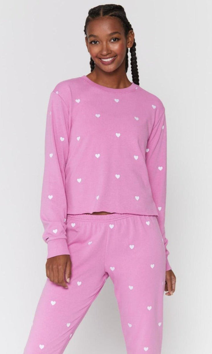 Shop Spiritual Gangster Spiritual Gangster Heart Crop Sweatshirt Sweater for women – premium loungewear and festival fashion at Spoiled Brat