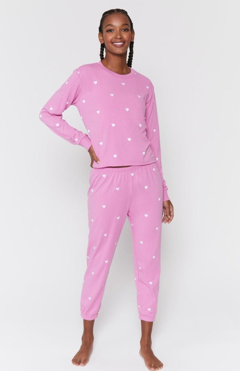 Shop Spiritual Gangster Spiritual Gangster Heart Crop Sweatshirt Sweater for women – premium loungewear and festival fashion at Spoiled Brat