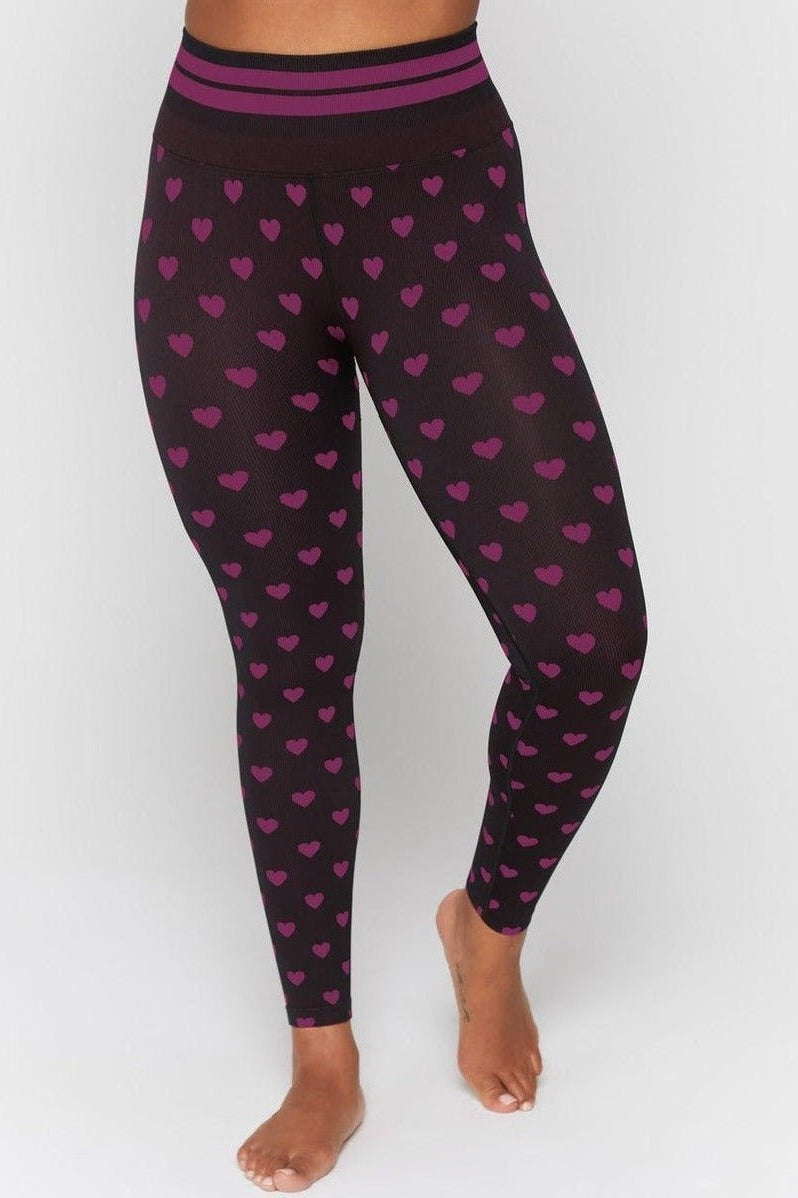 Shop Spiritual Gangster Spiritual Gangster Rosaline Love Sculpt Jacquard Seamless Leggings Leggings for women – premium loungewear and festival fashion at Spoiled Brat