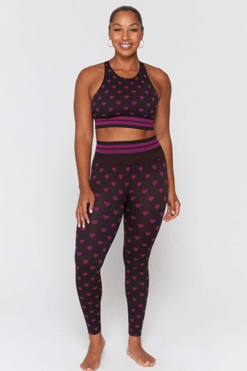 Shop Spiritual Gangster Spiritual Gangster Rosaline Love Sculpt Jacquard Seamless Leggings Leggings for women – premium loungewear and festival fashion at Spoiled Brat