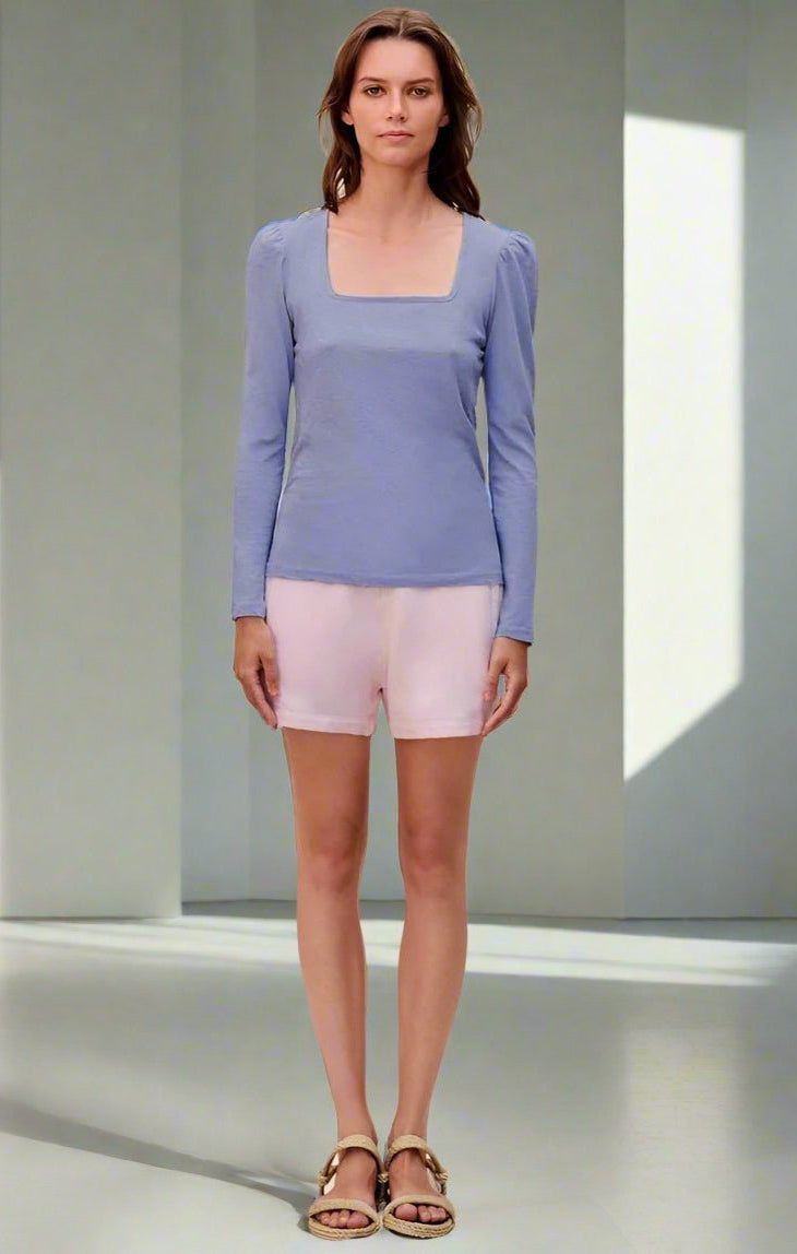 Shop Sundry Sundry Clothing Square Neck Long Sleeve Top T-Shirt for women – premium loungewear and festival fashion at Spoiled Brat