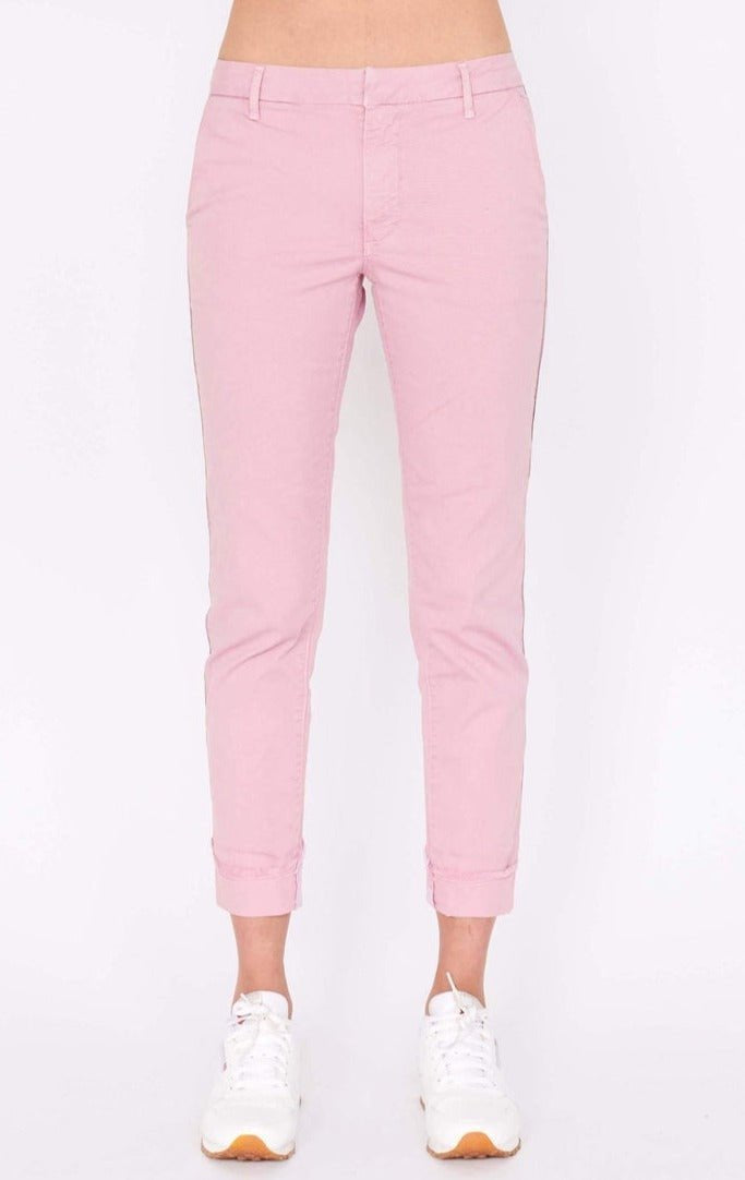 Shop Sundry Sundry Glitter Stripe Roll Up Chino Trousers Trousers for women – premium loungewear and festival fashion at Spoiled Brat