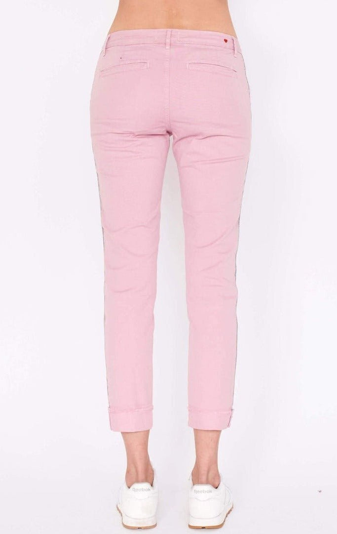 Shop Sundry Sundry Glitter Stripe Roll Up Chino Trousers Trousers for women – premium loungewear and festival fashion at Spoiled Brat