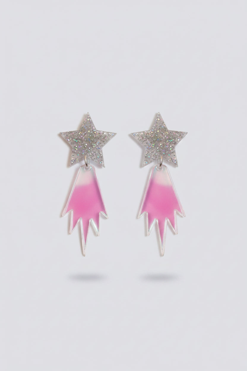Shop Suzywan DELUXE Suzywan DELUXE Falling Star Acrylic Earrings Earrings for women – premium loungewear and festival fashion at Spoiled Brat