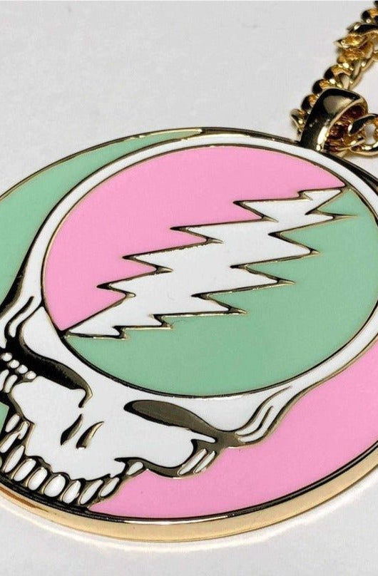 Shop Trixy Starr Trixy Starr x Grateful Dead Pastel Stealie Necklace Necklace for women – premium loungewear and festival fashion at Spoiled Brat