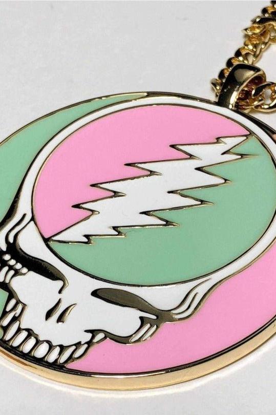 Shop Trixy Starr Trixy Starr x Grateful Dead Pastel Stealie Necklace Necklace for women – premium loungewear and festival fashion at Spoiled Brat