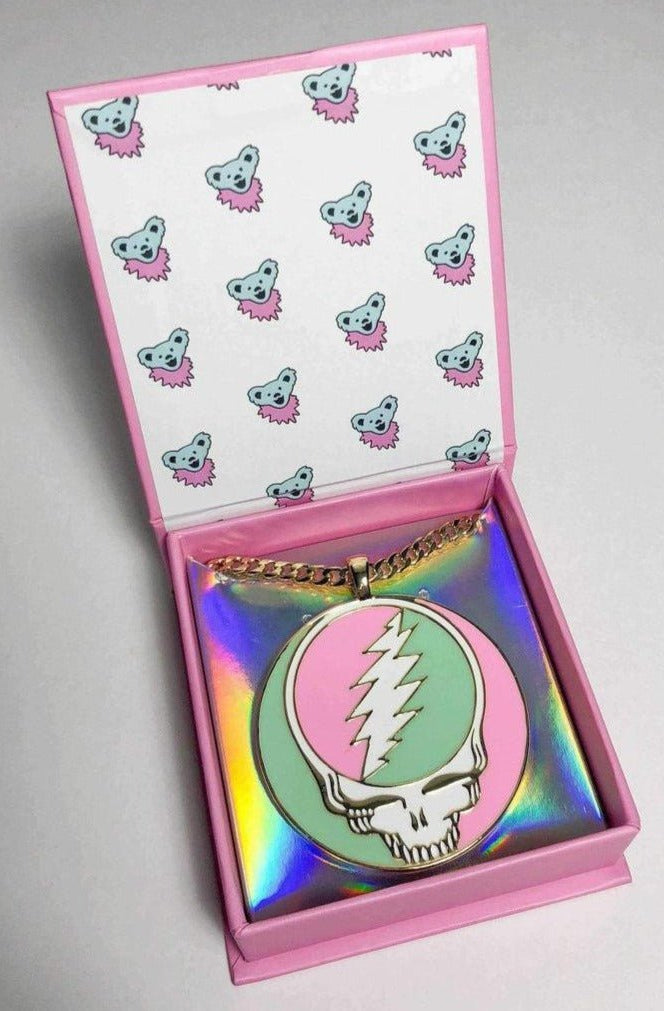 Shop Trixy Starr Trixy Starr x Grateful Dead Pastel Stealie Necklace Necklace for women – premium loungewear and festival fashion at Spoiled Brat