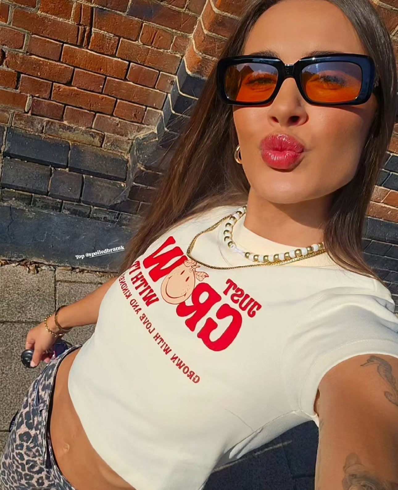 Fashion Blogger Alex wears our Samii Ryan x Smileyworld Tee - Spoiled Brat 