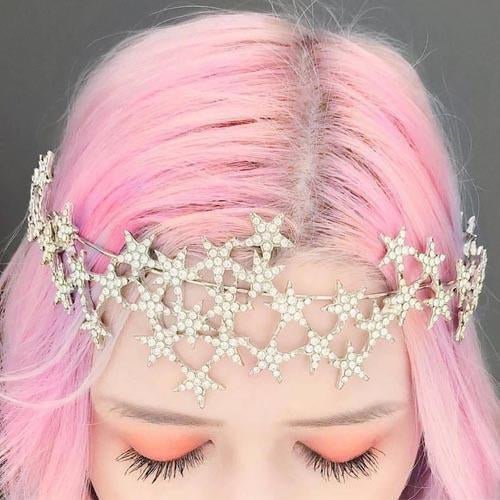 Kayla Hadlington wears our Star Halo Crown - Spoiled Brat 