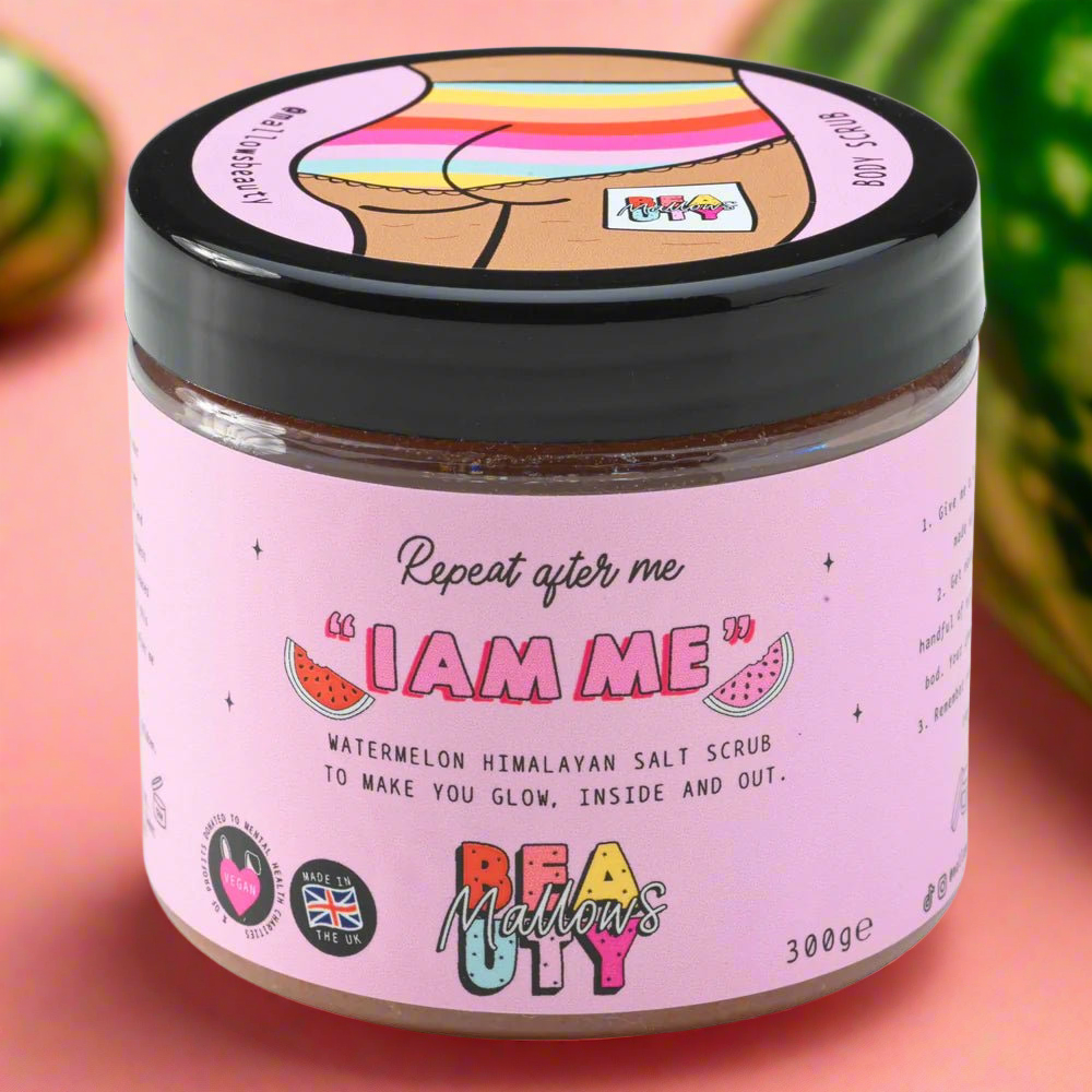 Shop Mallows Beauty Mallows Beauty Watermelon Pink Himalayan Body Scrub online at Spoiled Brat