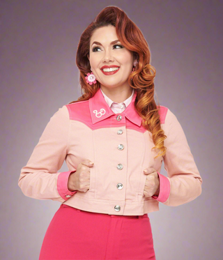 Barbie X Unique Vintage Pink Barbie Denim Western Jacket