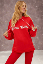 Beach Riot Alissa Santa Babe Hooded Sweater as seen on Una Healy Sweater by Beach Riot as seen on celebrities