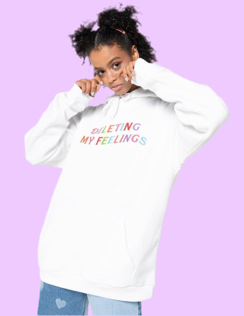 Shop Minga London Minga London Deleting My Feelings Slogan Hoodie online at Spoiled Brat