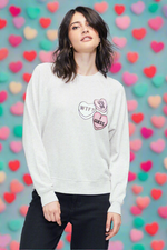 Shop Wildfox Wildfox Candy Hearts Sommers Sweatshirt online at Spoiled Brat