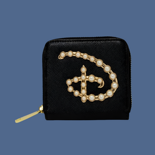 Buckle Down Disney Faux Pearls Zip Around Wallet