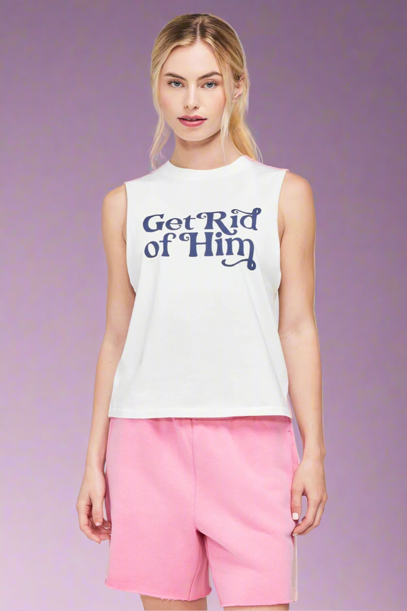 Shop Wildfox Wildfox Get Rid Of Him Riley Tank Top online at Spoiled Brat