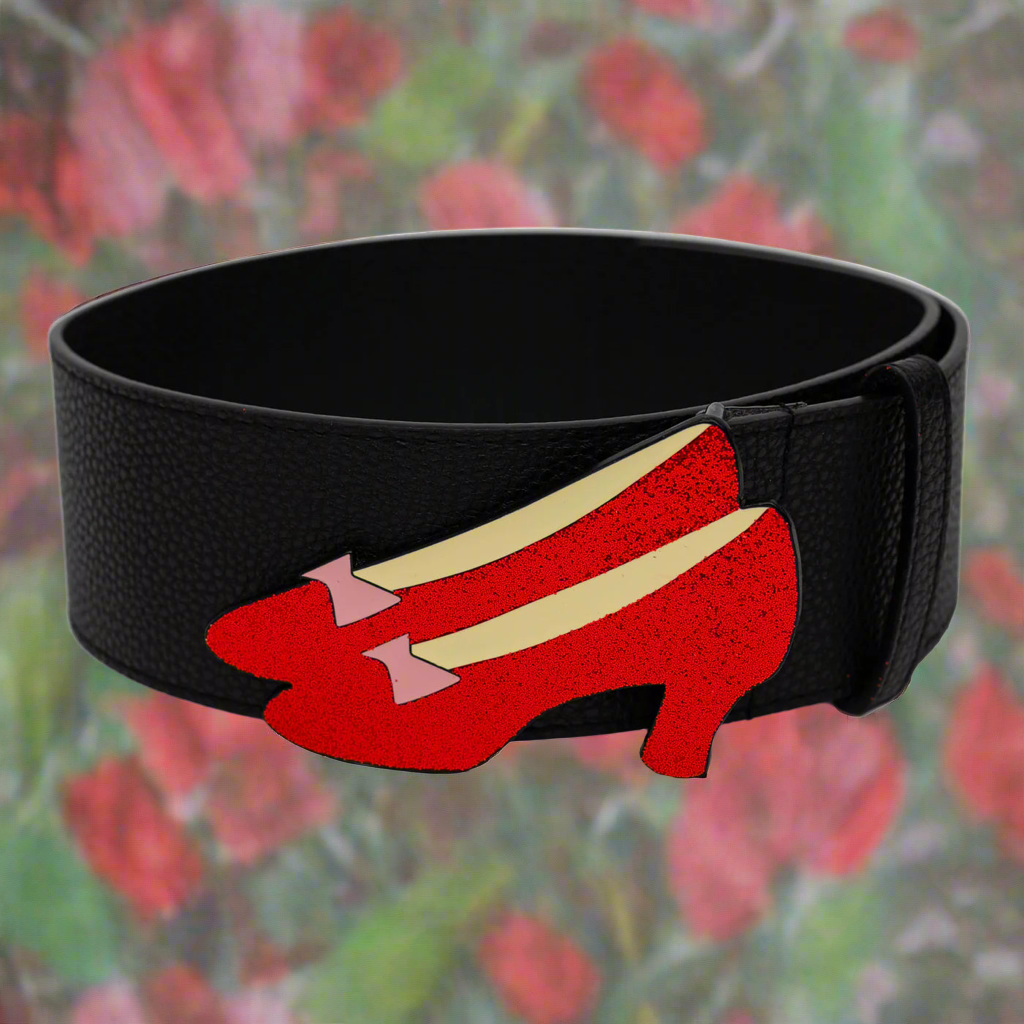 Shop Buckle Down Products Buckle Down Wizard Of Oz Ruby Slippers Enamel Belt online at Spoiled Brat