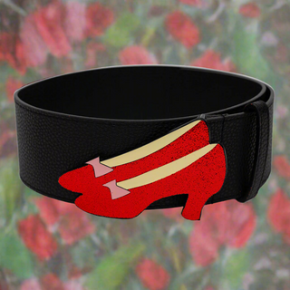 Buckle Down Wizard Of Oz Ruby Slippers Enamel Belt